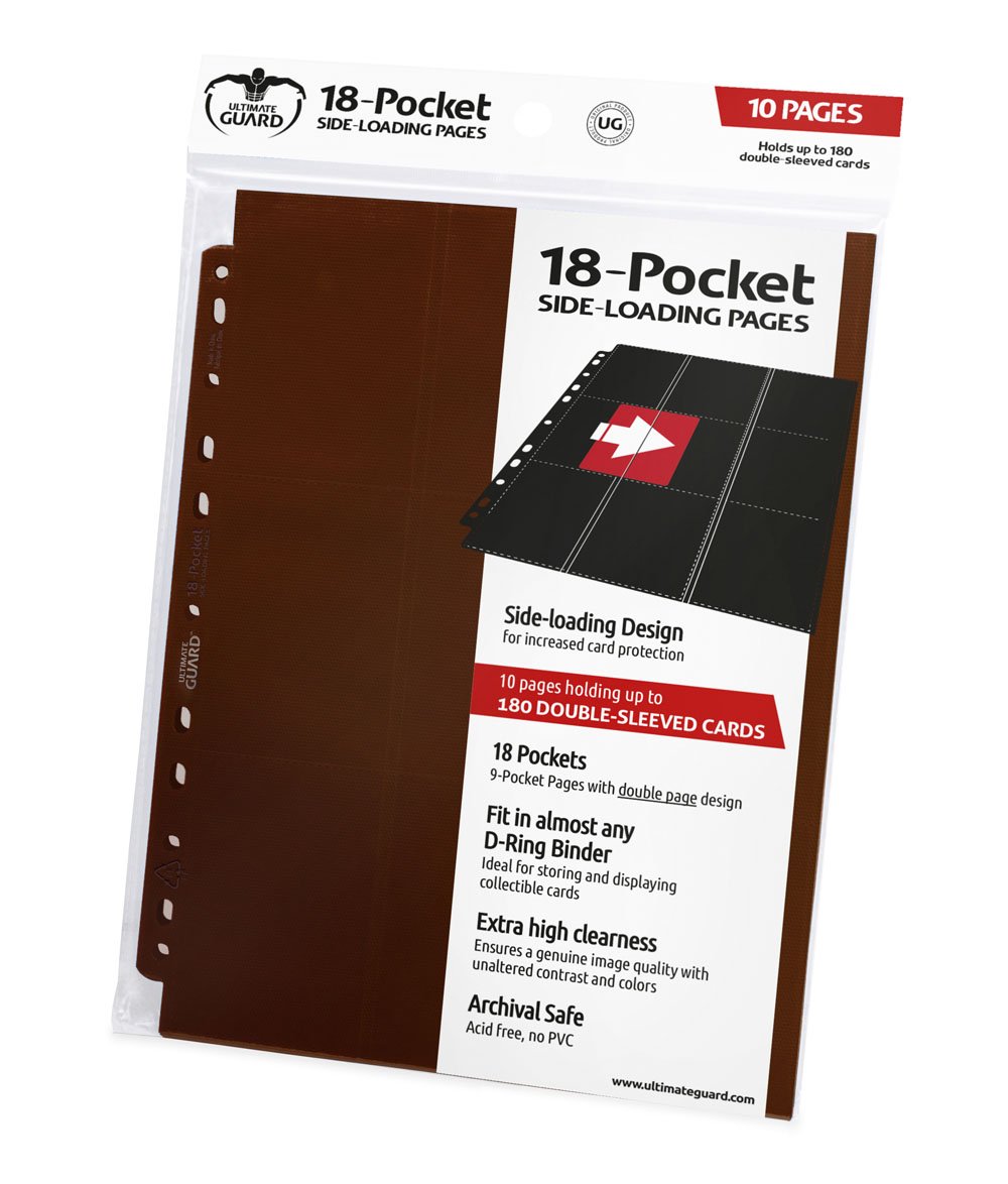 Ultimate Guard Pages - Brown - 18-Pocket Standard-Size (10 Pages)