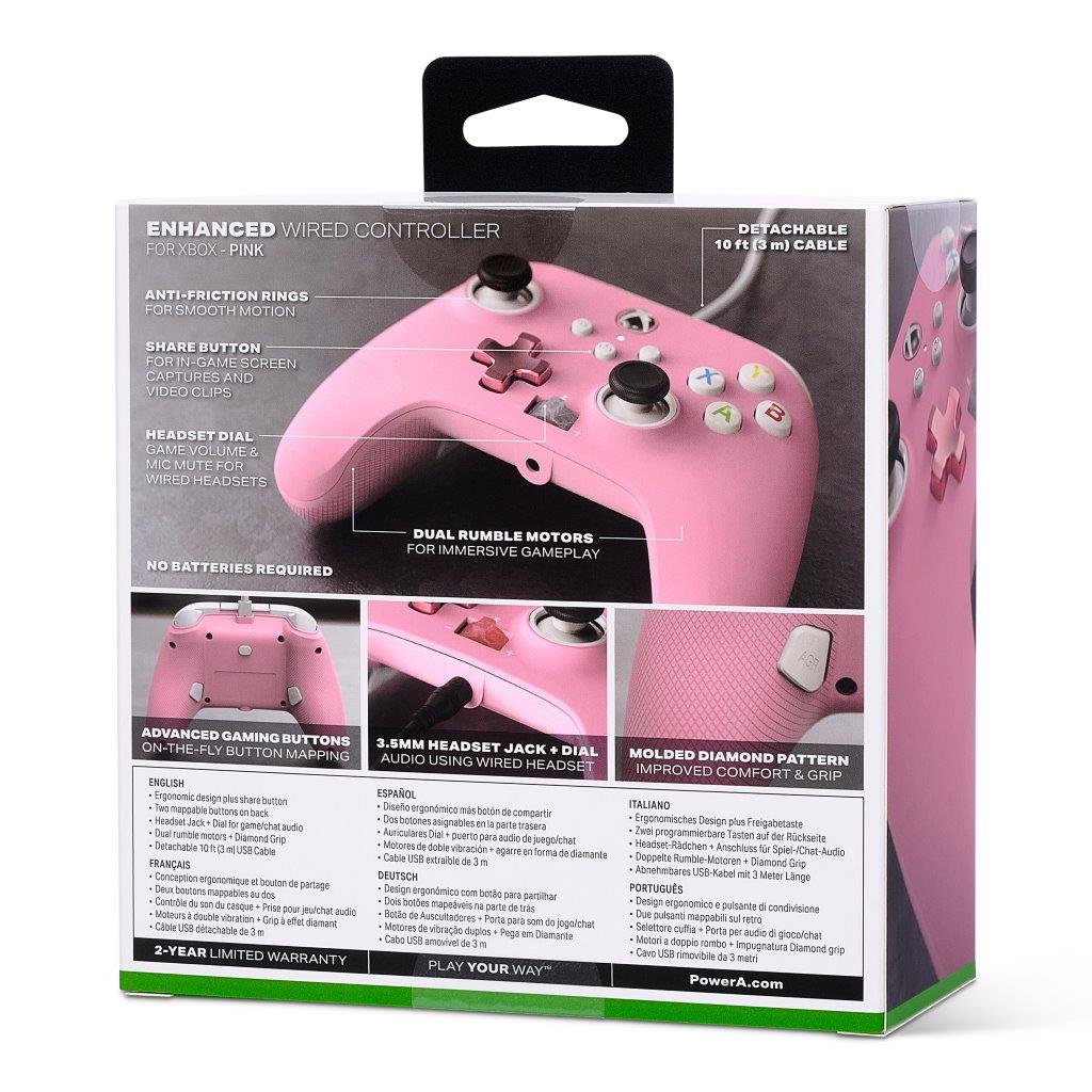 PowerA Enhanced Wired Controller for Xbox Series X|S - Pink