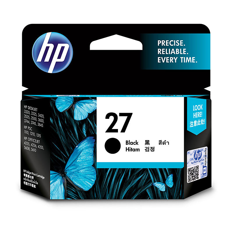 HP #27 Black Ink Cart C8727AA