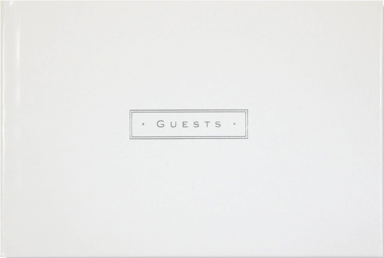 Peter Pauper Guest Book White Leather