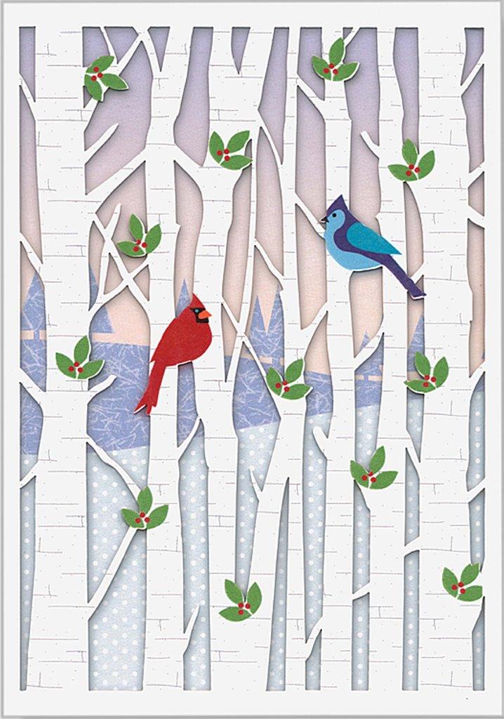 Peter Pauper Mini Box: Birds In Birches Laser