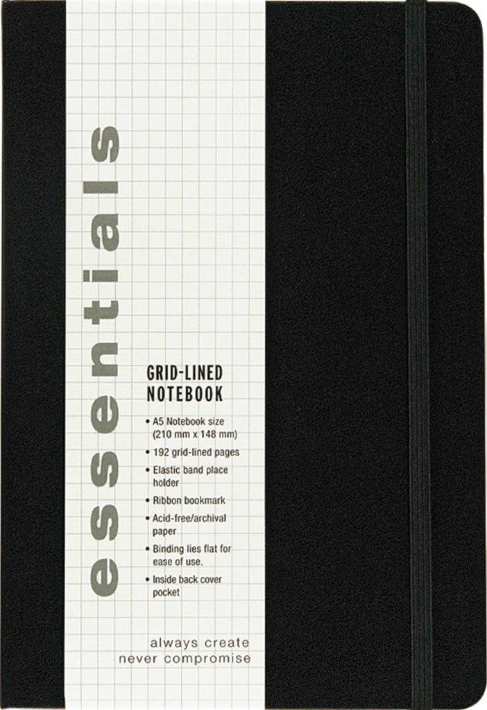 Peter Pauper Essentials Lg Black Grid-Line