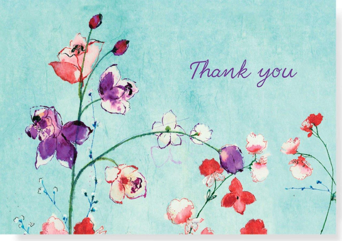 Peter Pauper Thank You Note Fuchsia Blooms
