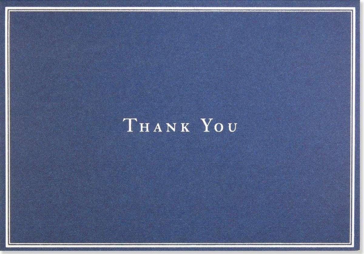 Peter Pauper Thank You Note Navy Blue