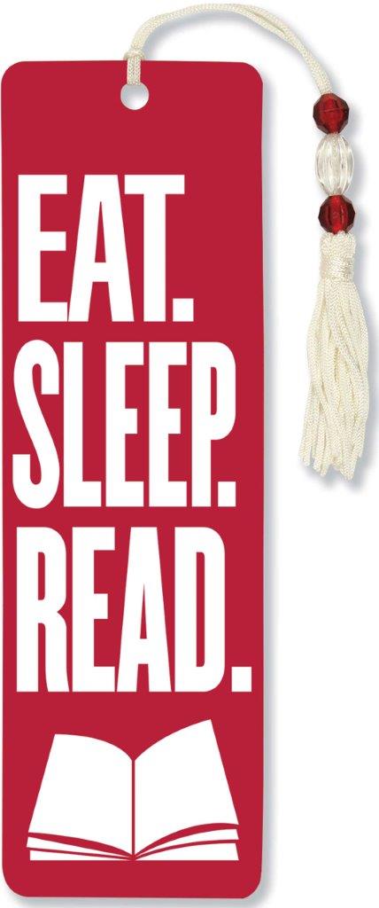 Peter Pauper Beaded Bkmk Eat Sleep Read