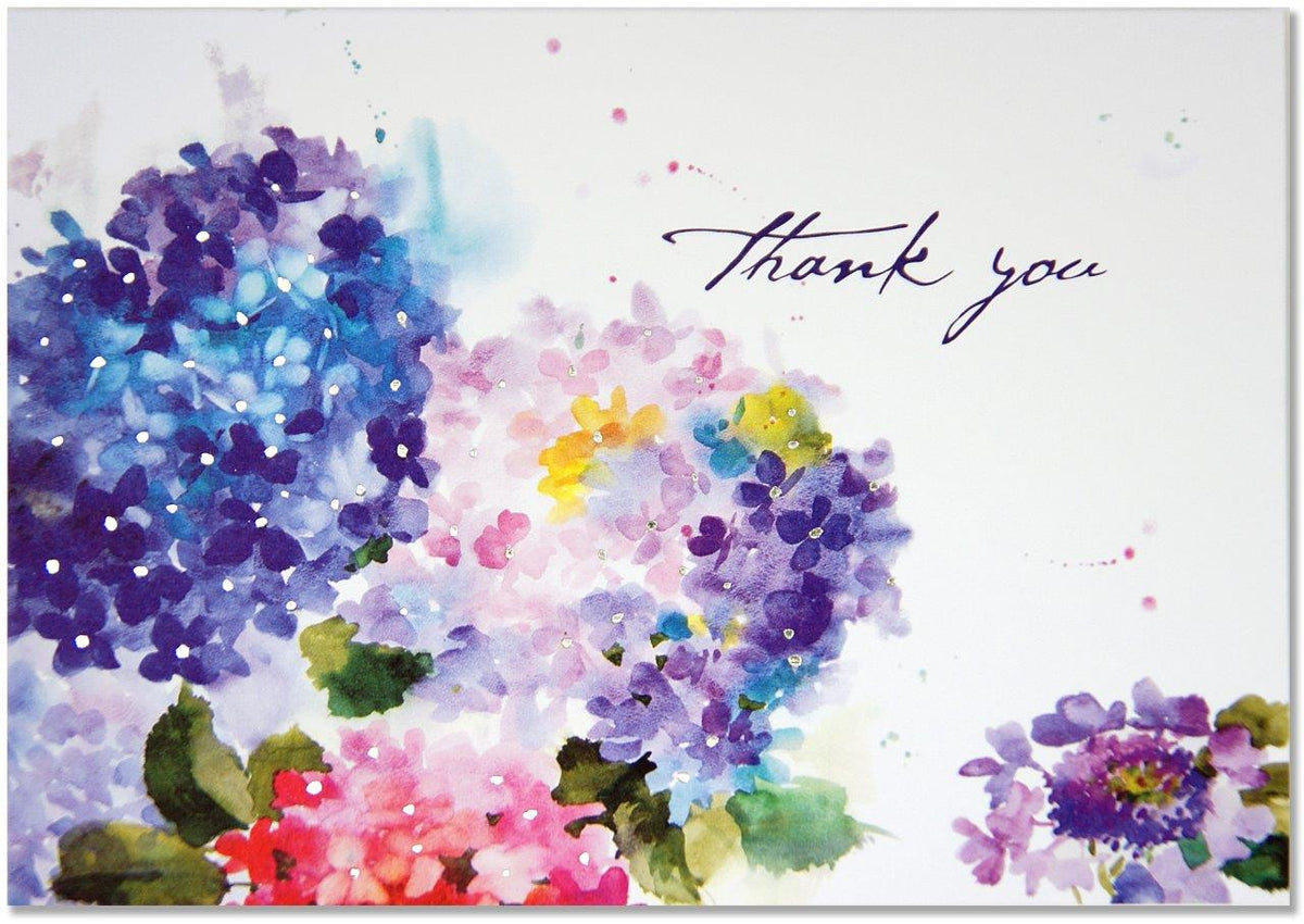 Peter Pauper Thank You Note Hydrangeas
