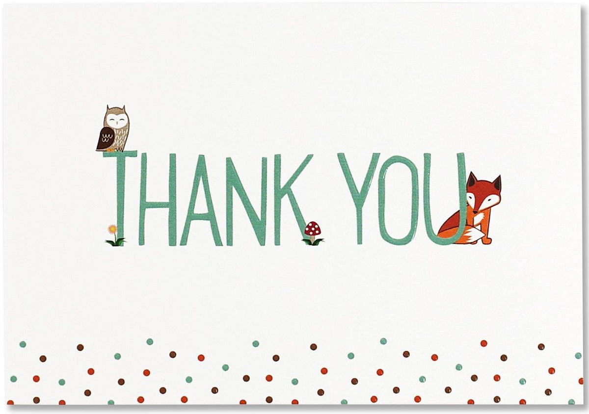 Peter Pauper Thank You Note Woodland Friends