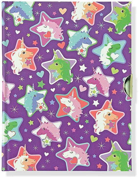 Peter Pauper Lock Jrnl Sparkly Unicorn