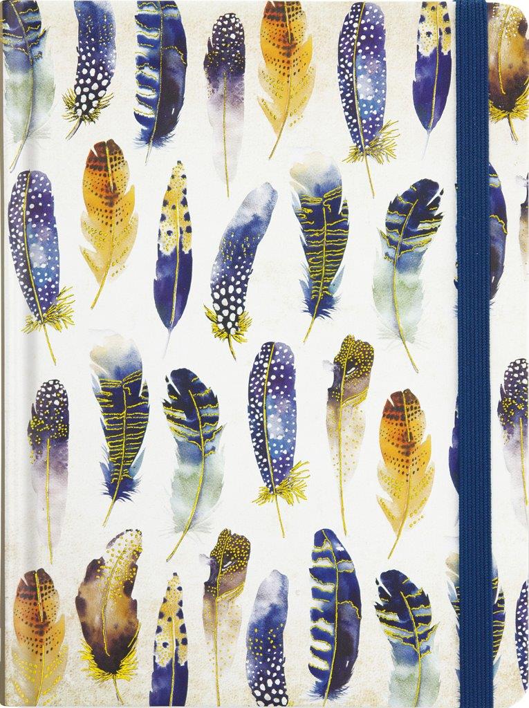 Peter Pauper Jrnl Mid Watercolor Feathers