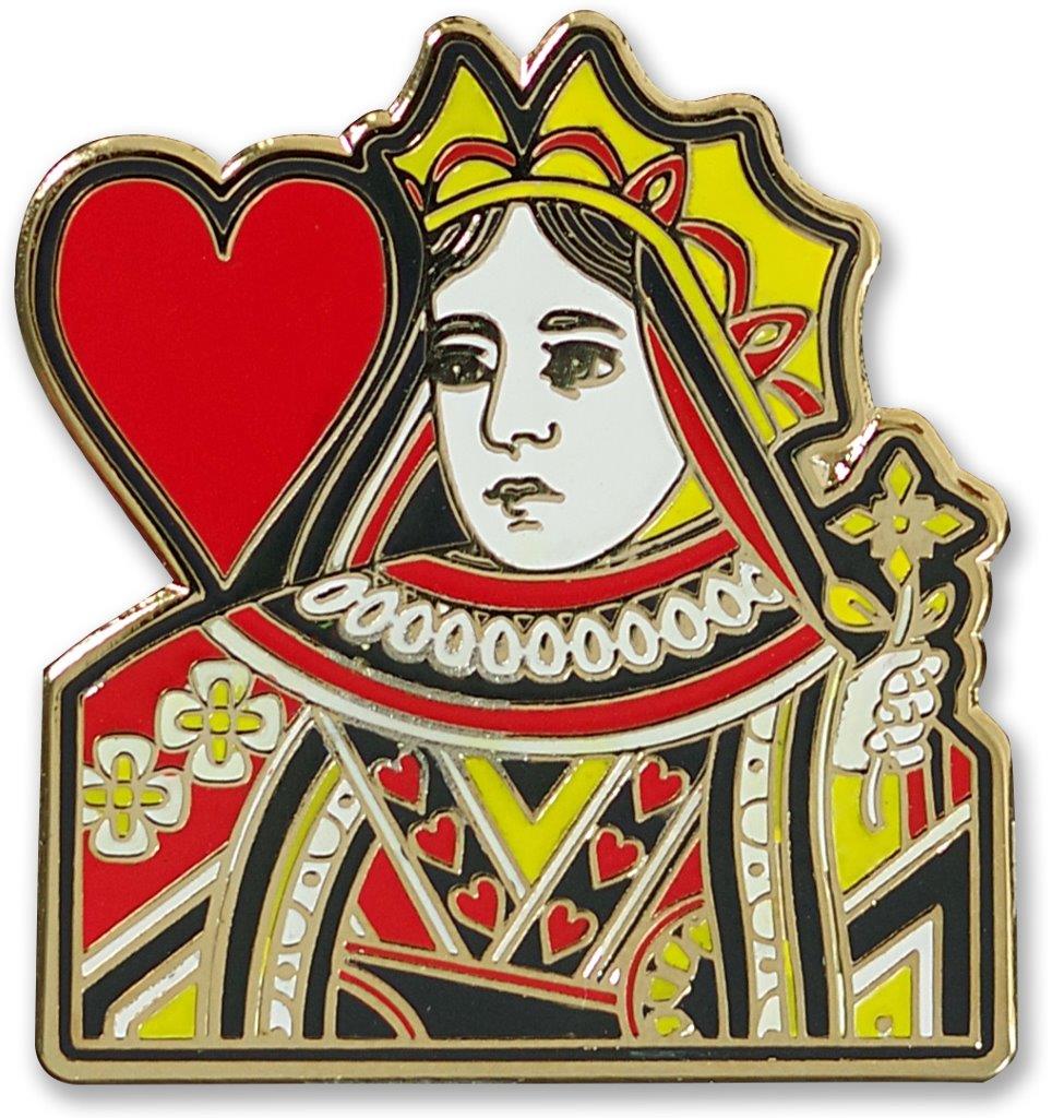 Peter Pauper Enamel Pin Queen Of Hearts