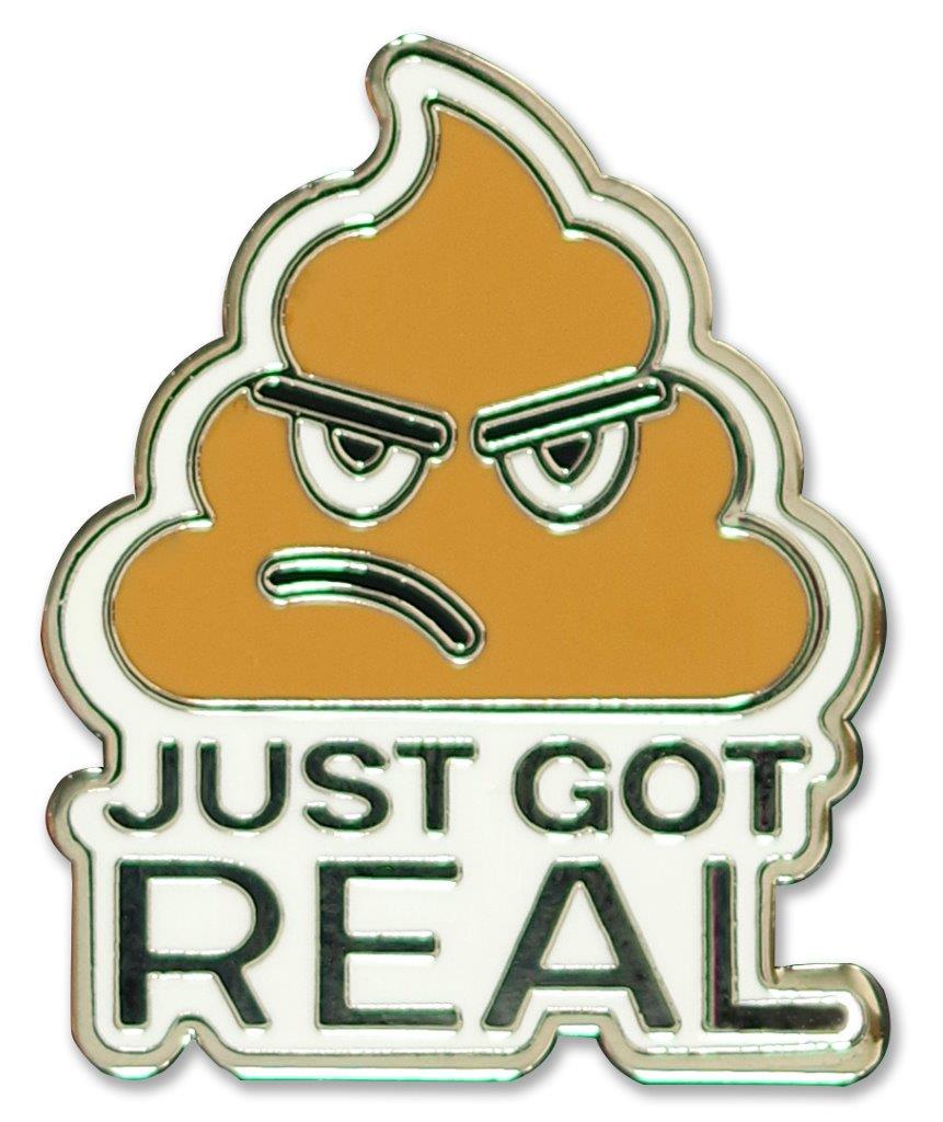 Peter Pauper Enamel Pin Sh*T Just Got Real