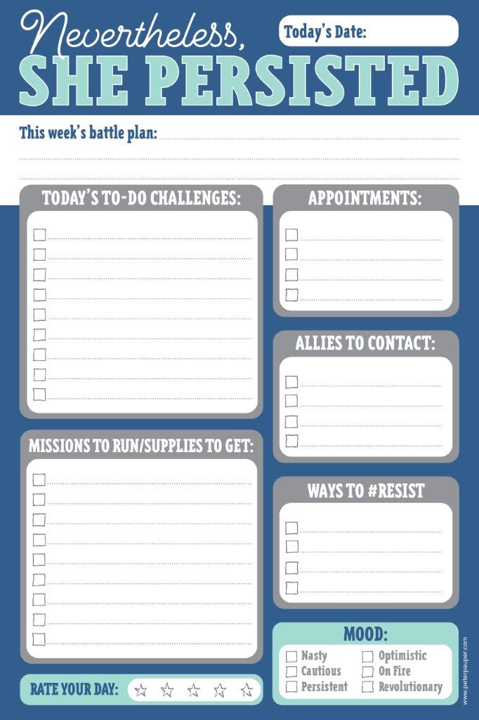 Peter Pauper Note Pad Nevertheless She