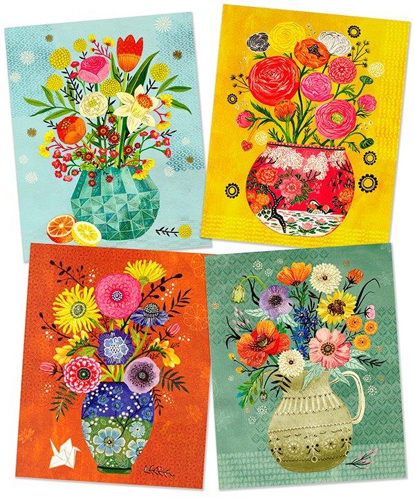 Peter Pauper Art Prints Floral Vases