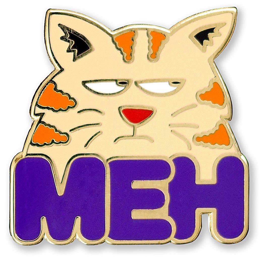Peter Pauper Enamel Pin Meh Cat