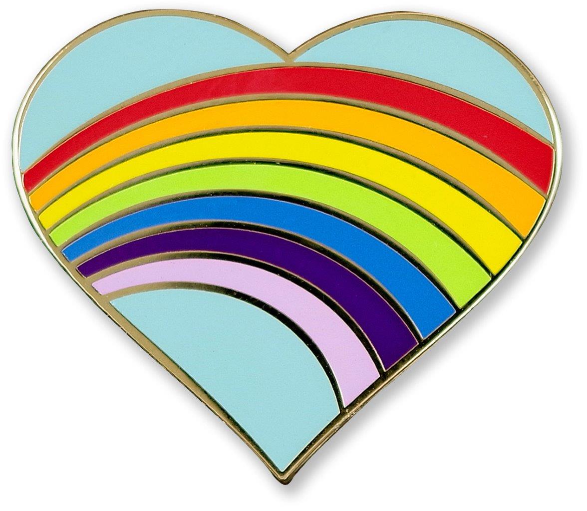 Peter Pauper Enamel Pin Rainbow Heart