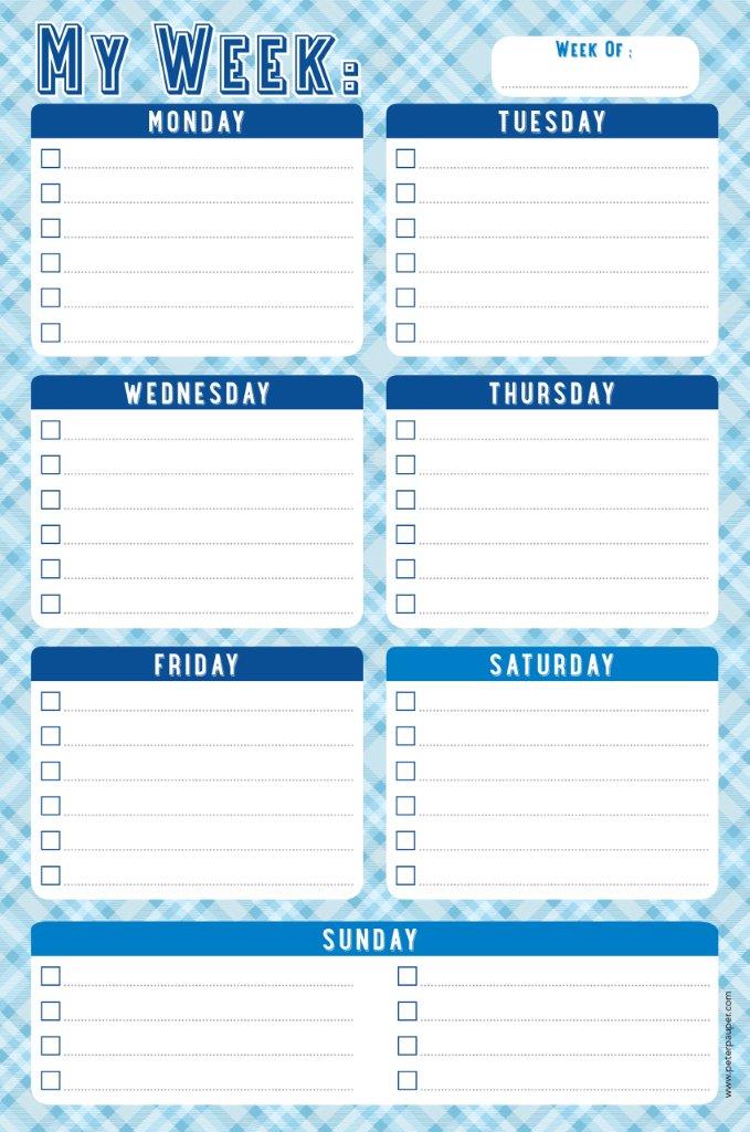 Peter Pauper Note Pad My Week