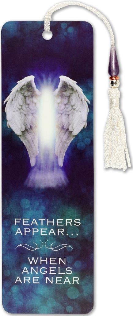 Peter Pauper Beaded Bkmk Feathers/Angels