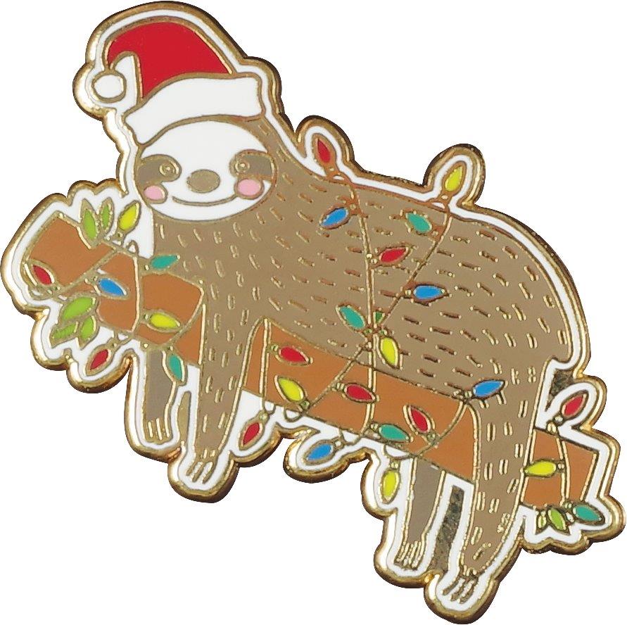 Peter Pauper Enamel Pin Festive Sloth