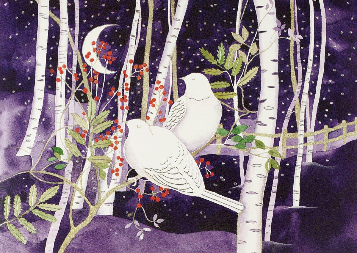 Peter Pauper Dlx Bx: Doves In White Birches