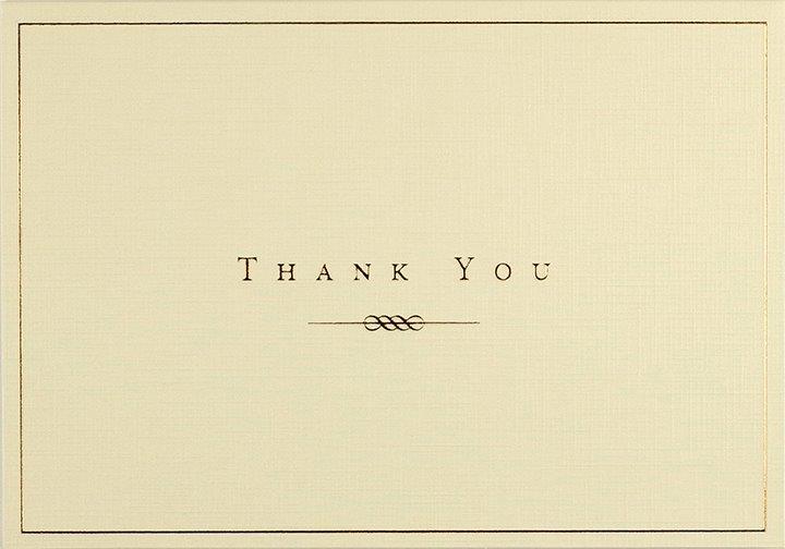 Peter Pauper Thank You Note Gold/Cream