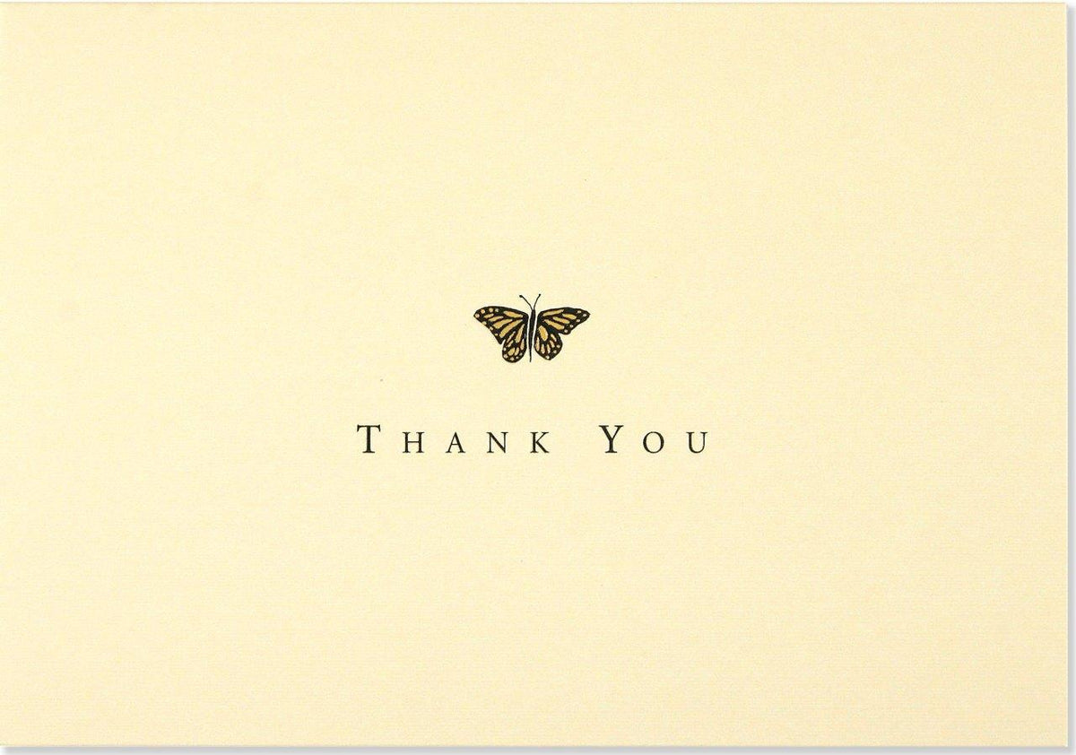 Peter Pauper Thank You Note Gold Butterfly