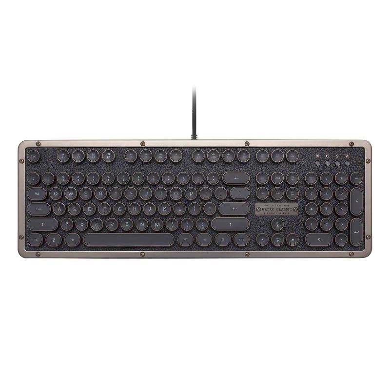Azio Retro Keyboard Black