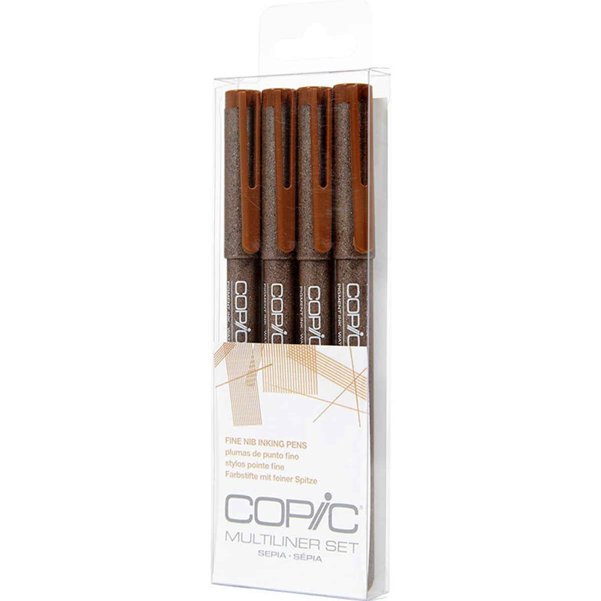 Multiliner Set Sepia 0.5, 0.3, 0.1, 0.05