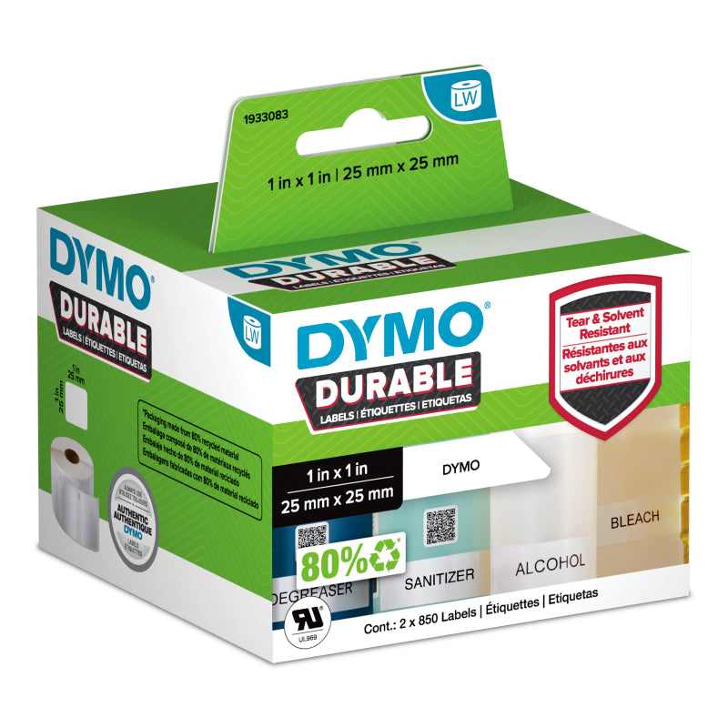 DY LW Dur MP Label 25x25mm