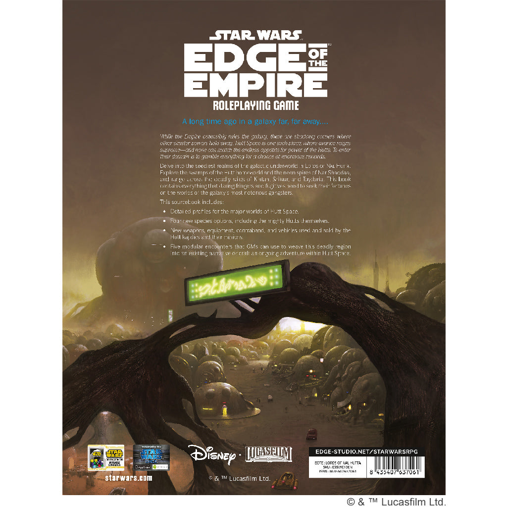 Star Wars RPG: Edge of the Empire - Lords of Nal Hutta (A Sourcebook for Hutt Space)