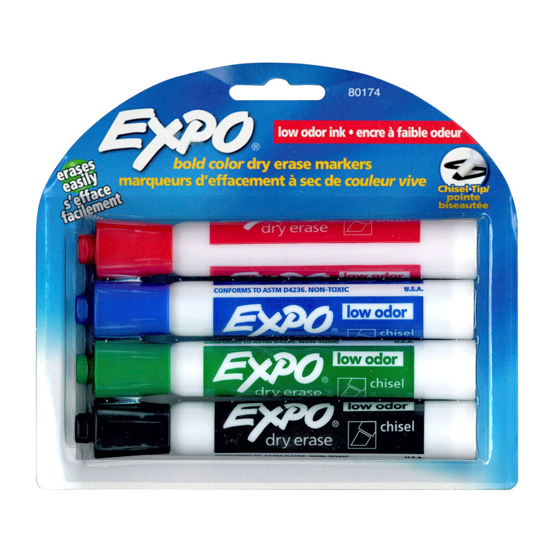 Expo W/B Marker Chsl Asst Bx4