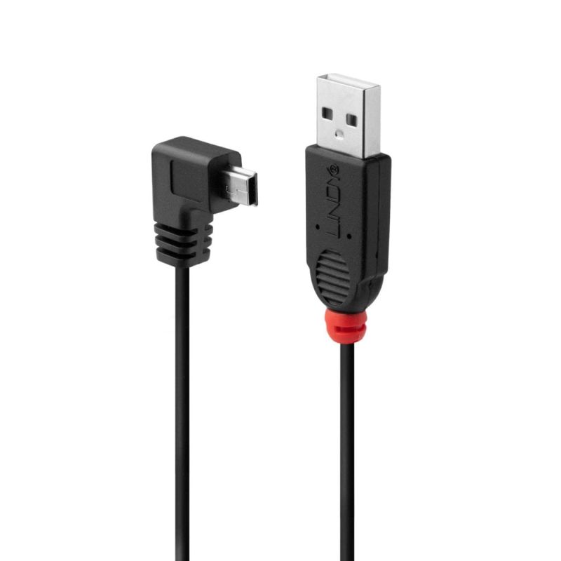 Lindy 1m USBA-MiniB 90deg Cable