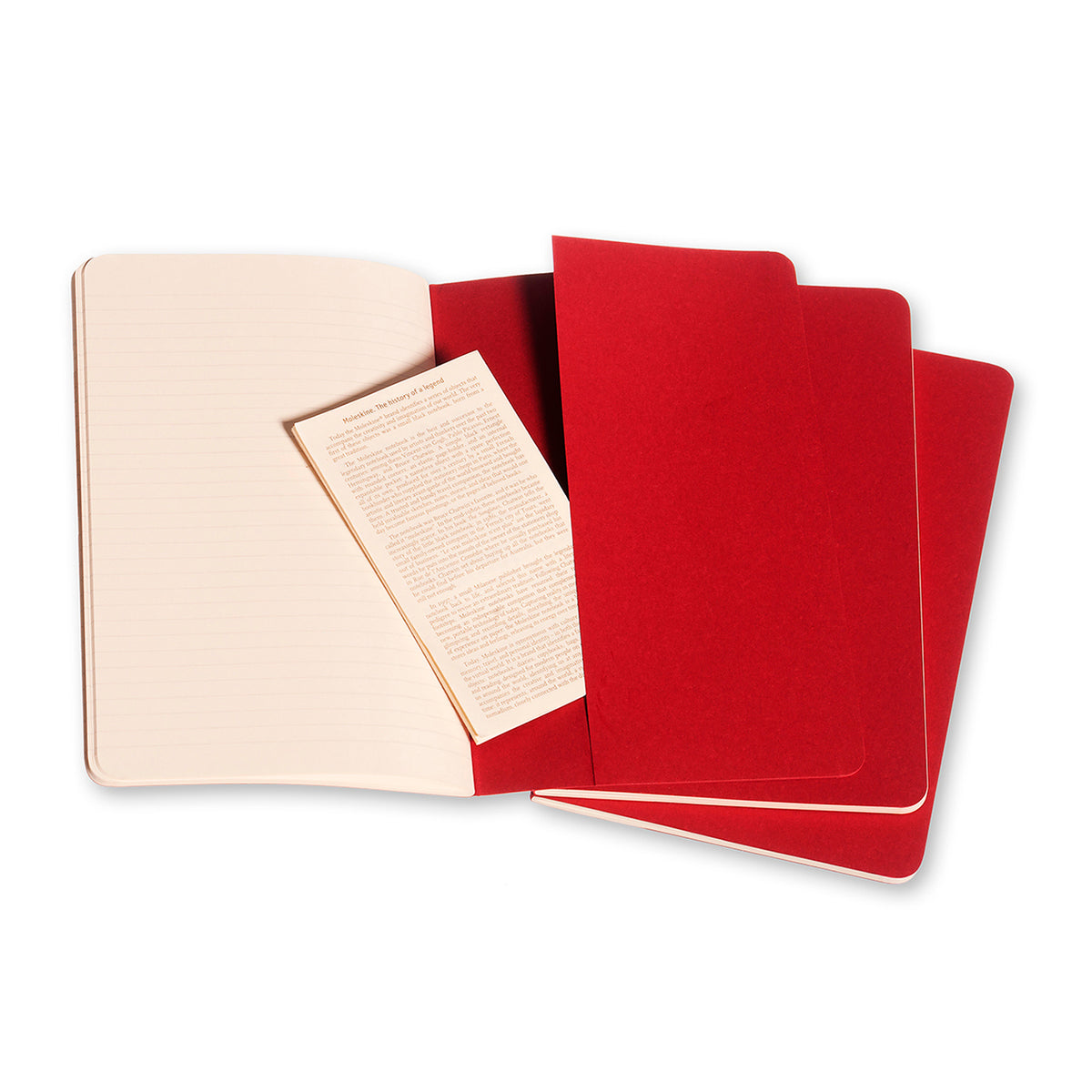 Moleskine - Cahier Notebook - Set of 3 - Ruled - Large - Cranberry Red