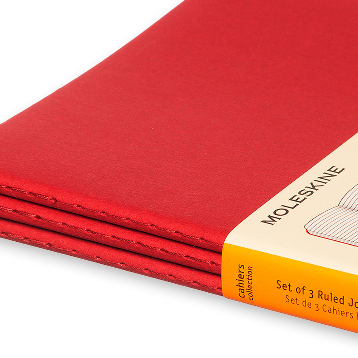 Moleskine - Cahier Notebook - Set of 3 - Ruled - Large - Cranberry Red