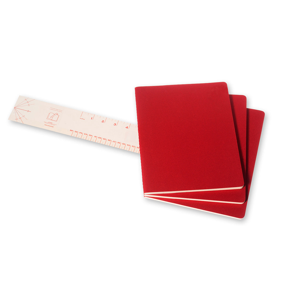 Moleskine - Cahier Notebook - Set of 3 - Ruled - Extra Large - Cranberry Red