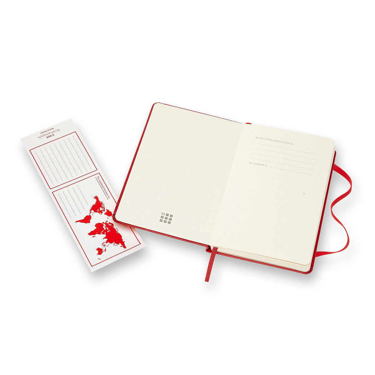 Moleskine - Classic Hard Cover Notebook - Ruled - Pocket - Scarlet Red