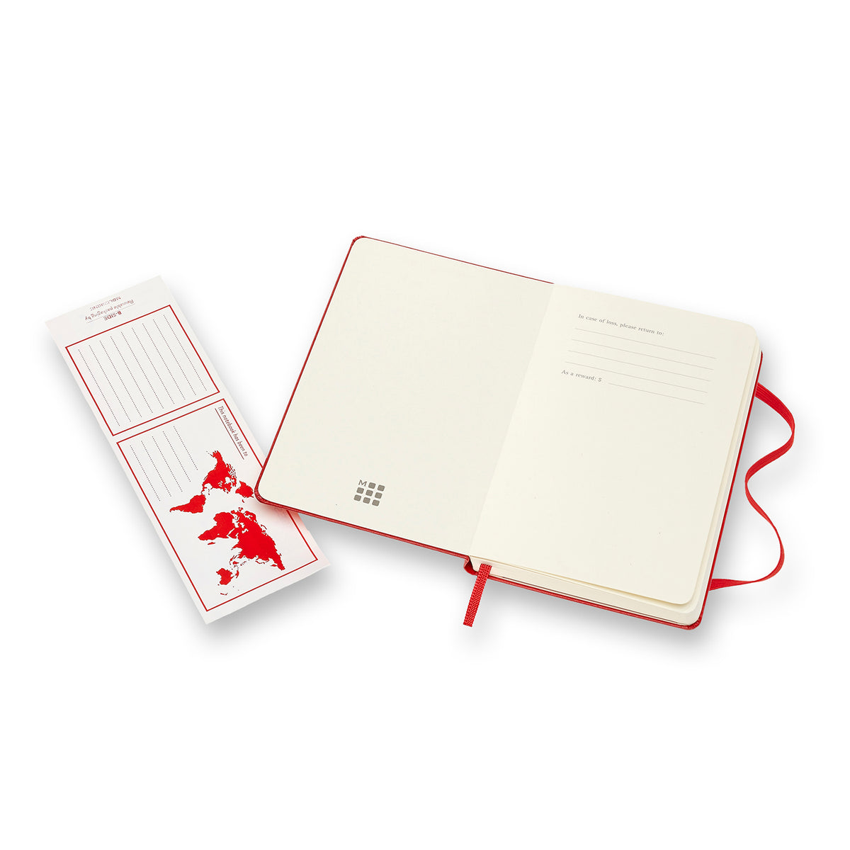 Moleskine - Classic Hard Cover Notebook - Plain - Pocket - Scarlet Red