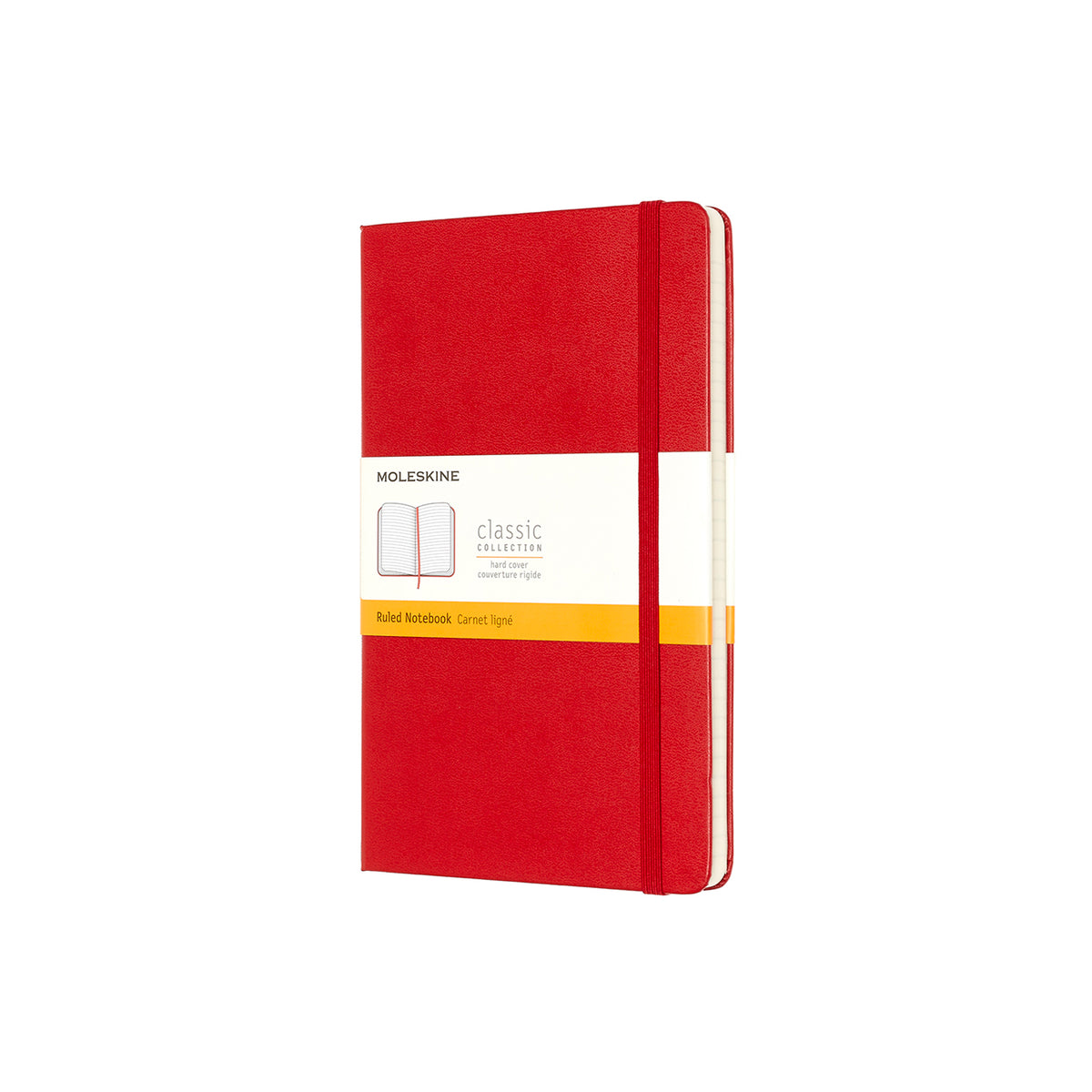 Moleskine - Classic Hard Cover Notebook - Ruled - Large - Scarlet Red