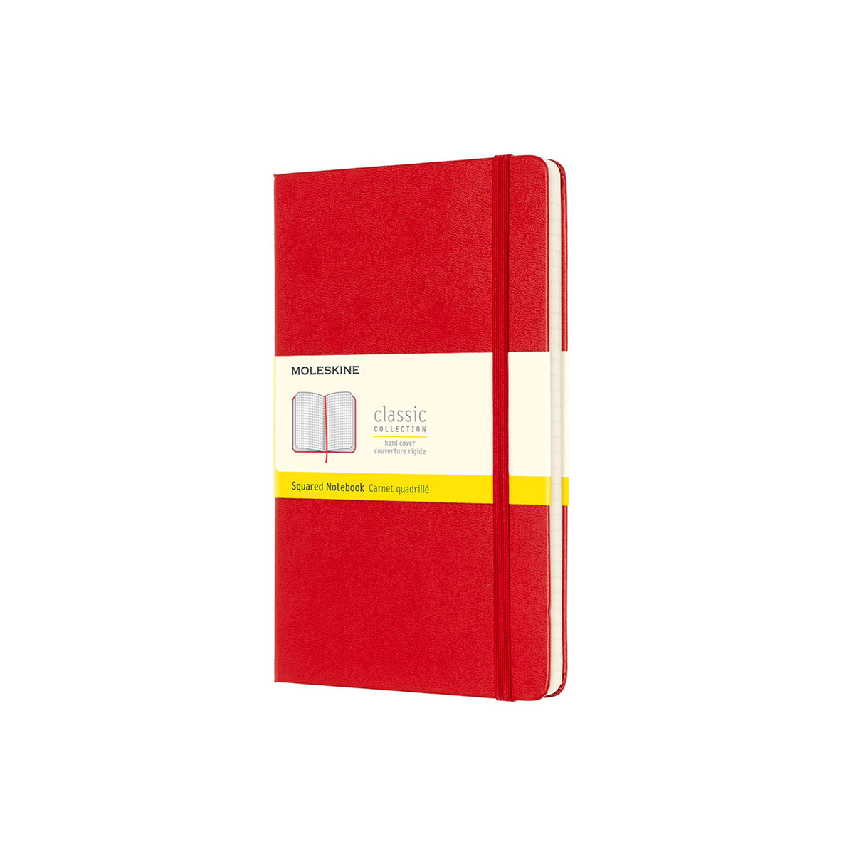 Moleskine - Classic Hard Cover Notebook - Grid - Large - Scarlet Red