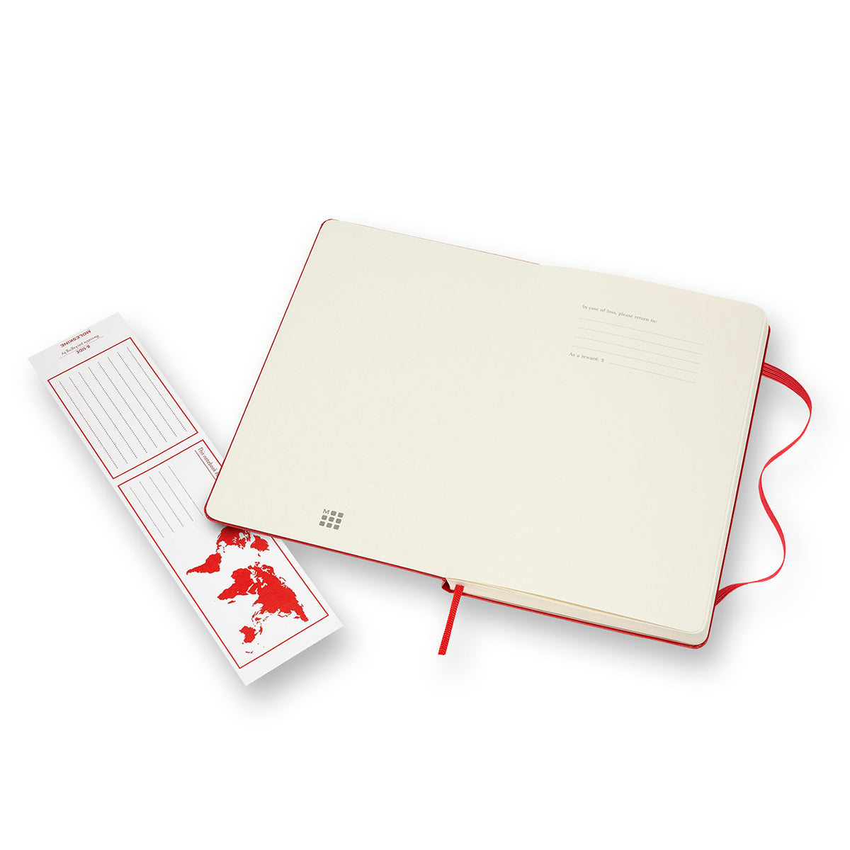 Moleskine - Classic Hard Cover Notebook - Plain - Large - Scarlet Red