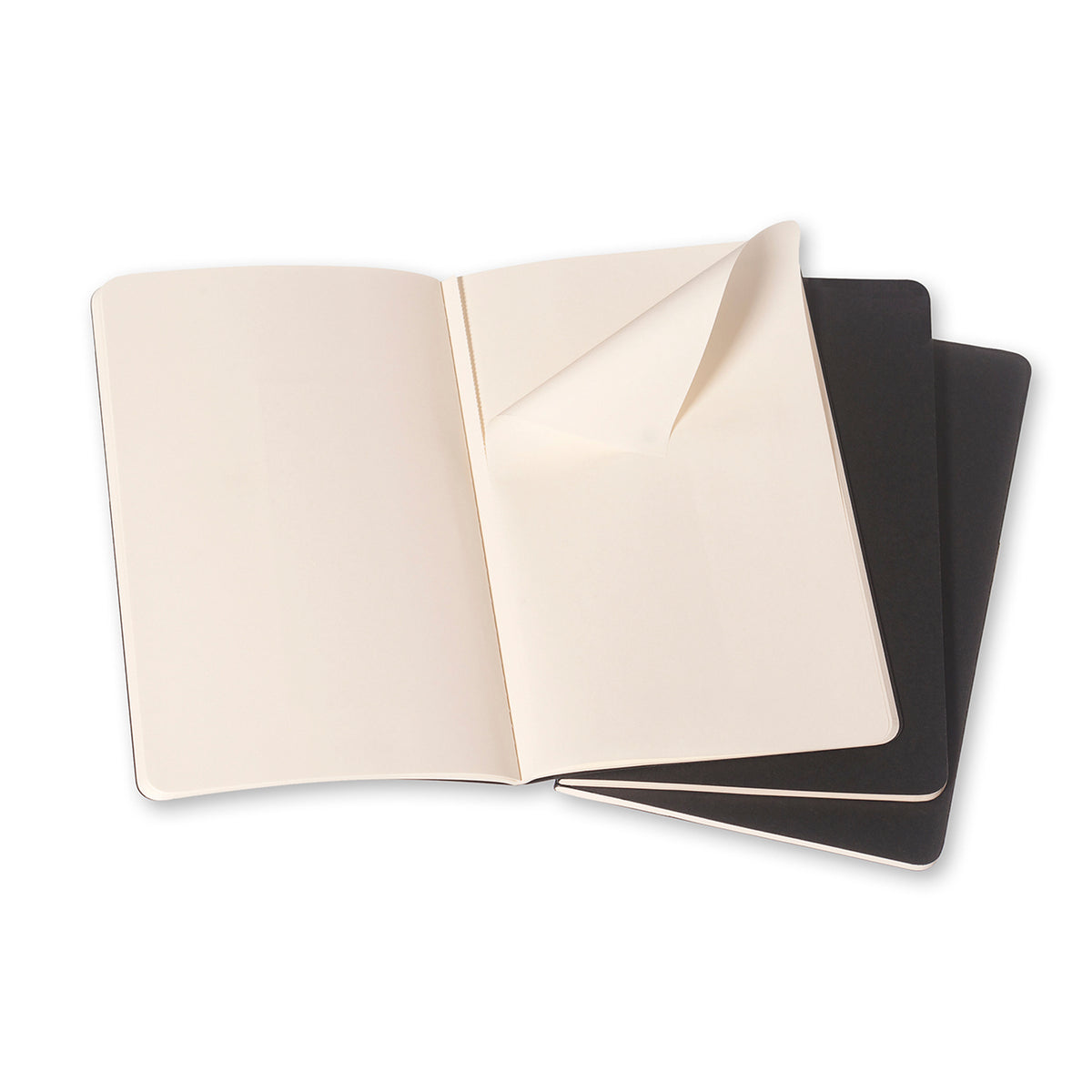 Moleskine - Cahier Notebook - Set of 3 - Plain - Pocket - Black
