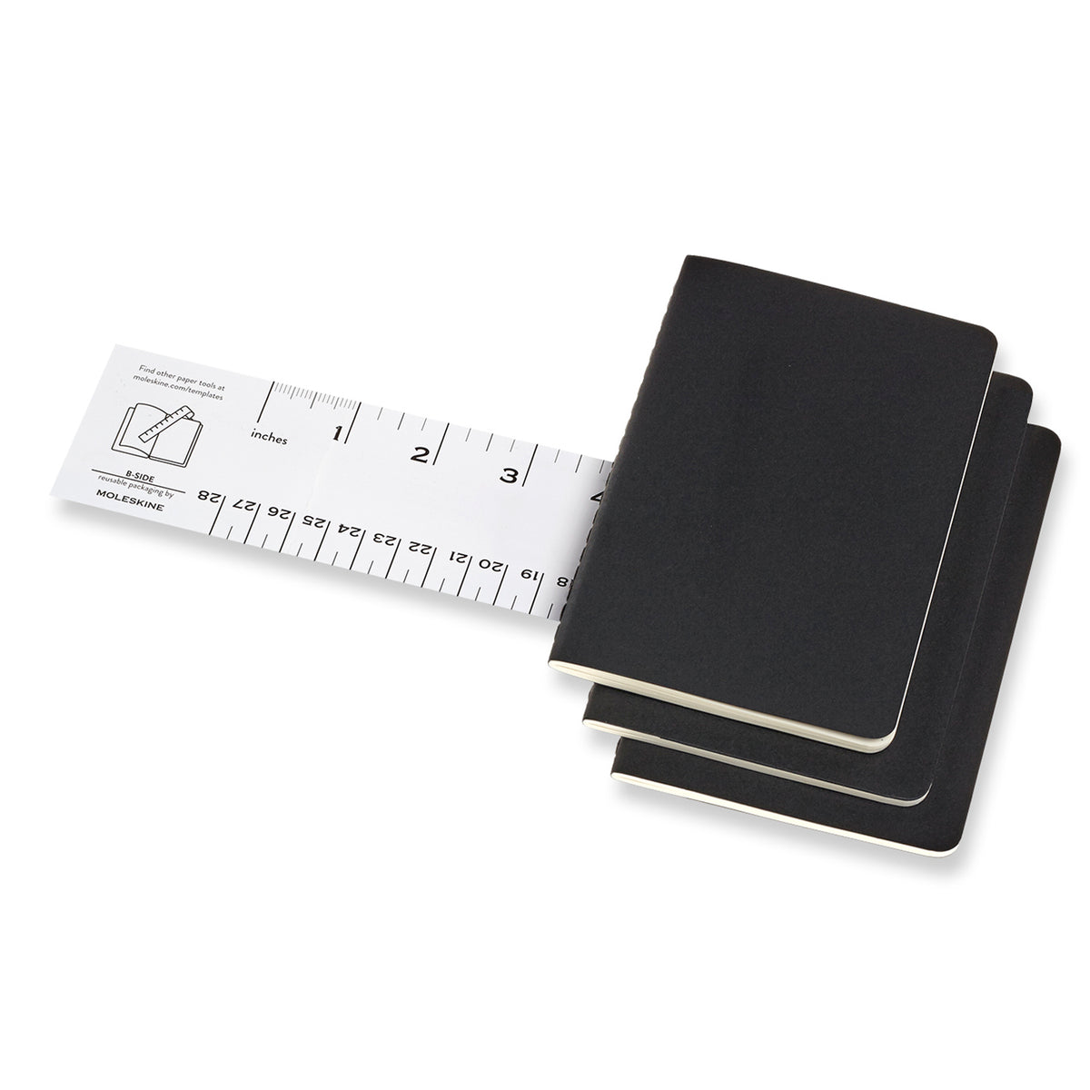 Moleskine - Cahier Notebook - Set of 3 - Dot Grid - Pocket - Black