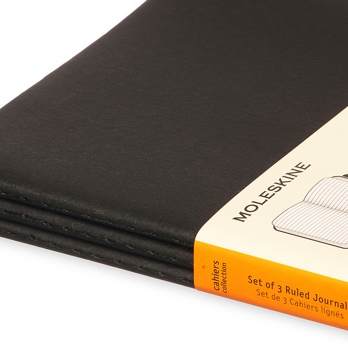 Moleskine - Cahier Notebook - Set of 3 - Ruled - Large - Black
