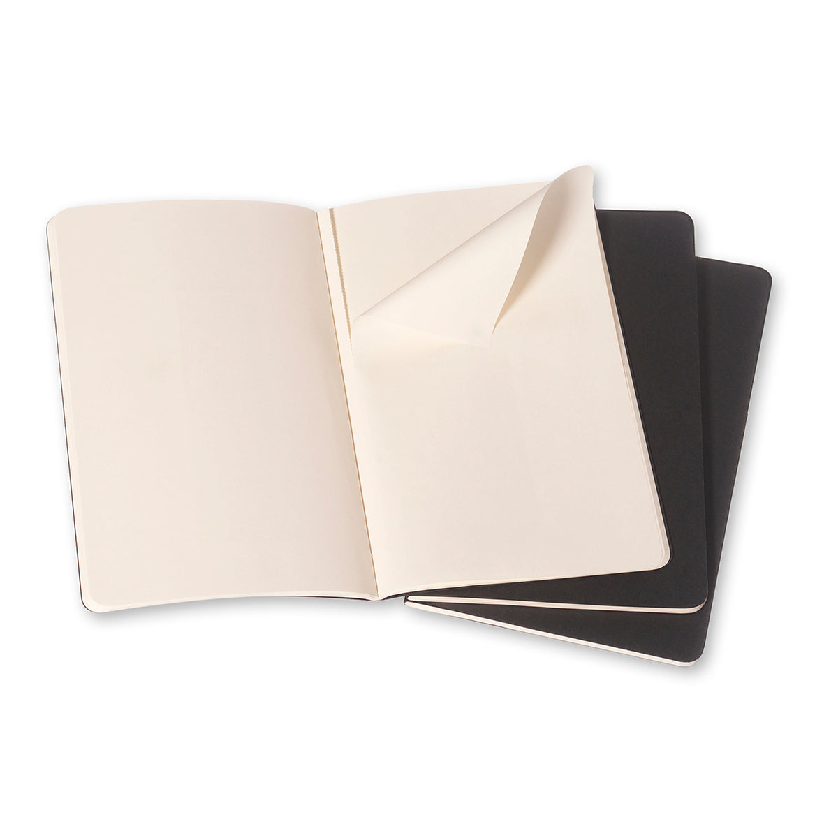 Moleskine - Cahier Notebook - Set of 3 - Plain - Large - Black