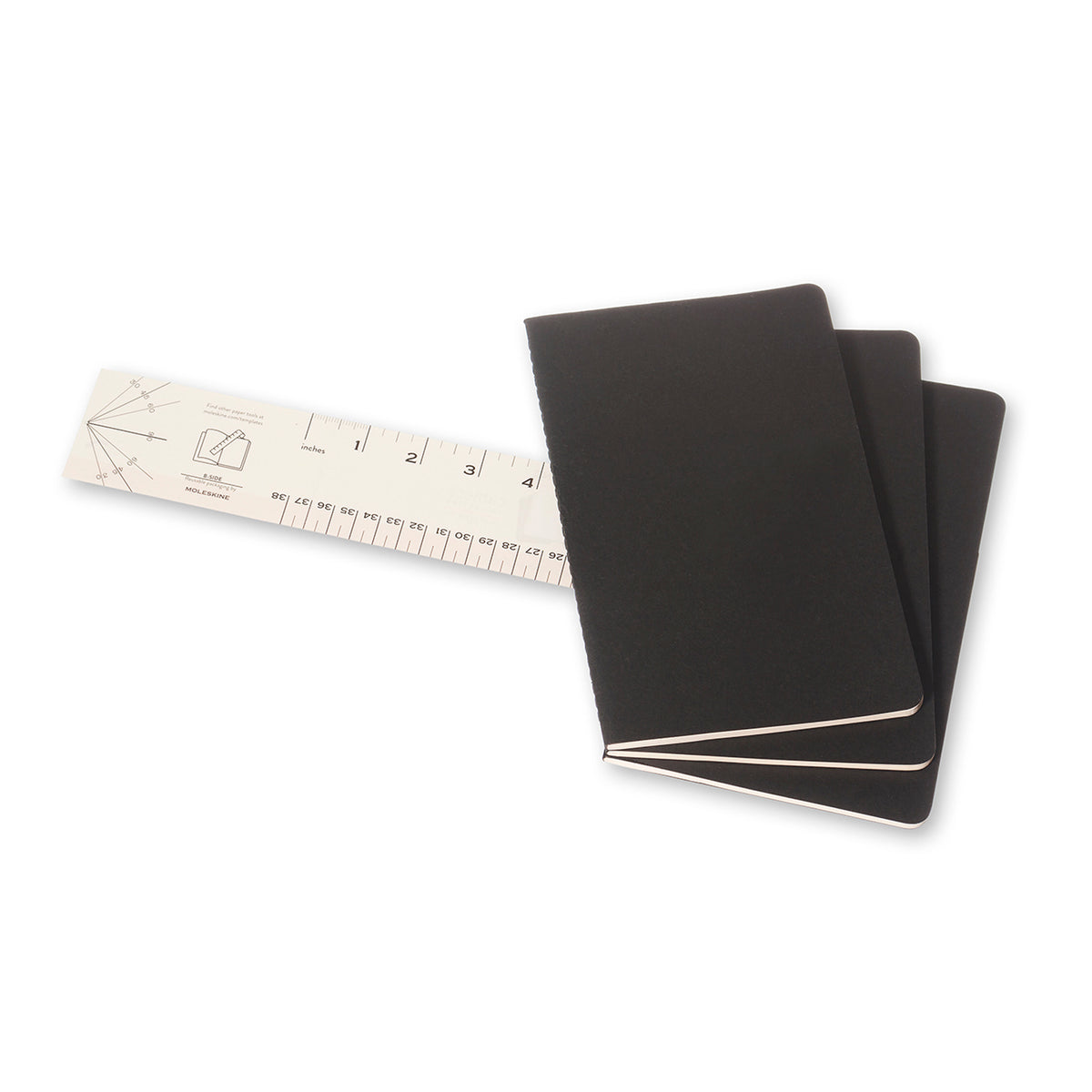 Moleskine - Cahier Notebook - Set of 3 - Plain - Large - Black