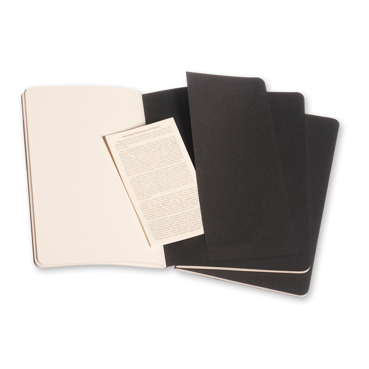 Moleskine - Cahier Notebook - Set of 3 - Plain - Large - Black