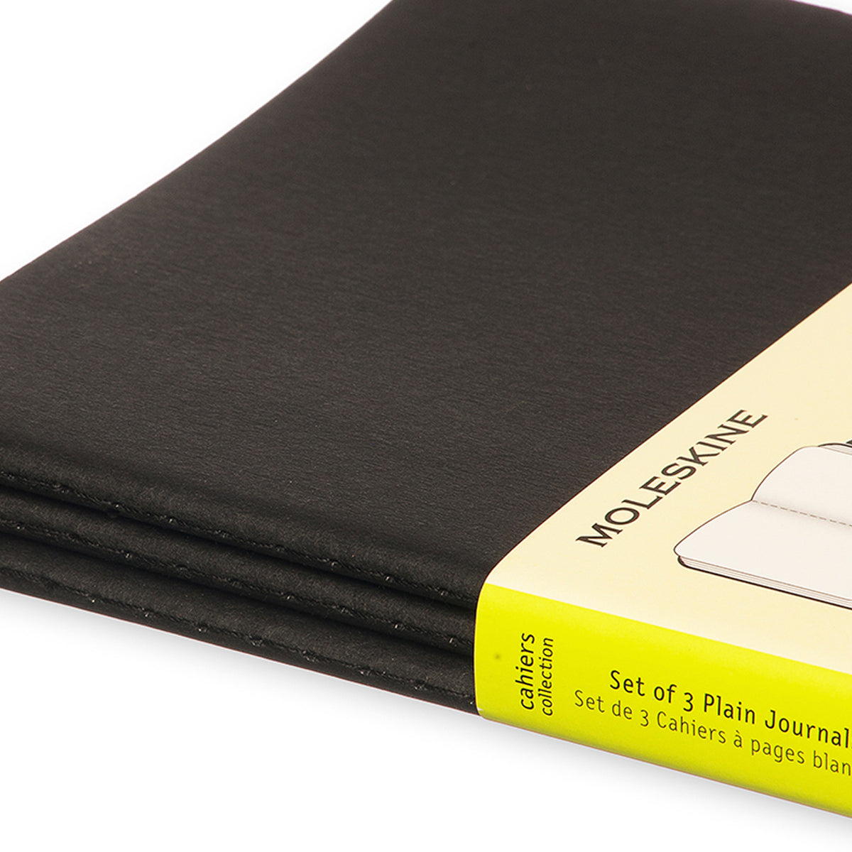 Moleskine - Cahier Notebook - Set of 3 - Plain - Large - Black