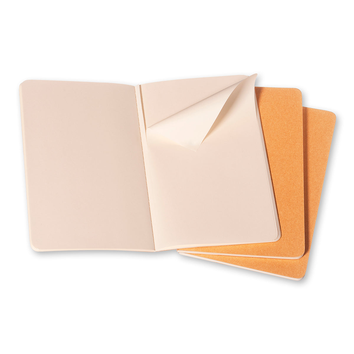 Moleskine - Cahier Notebook - Set of 3 - Plain - Pocket - Kraft