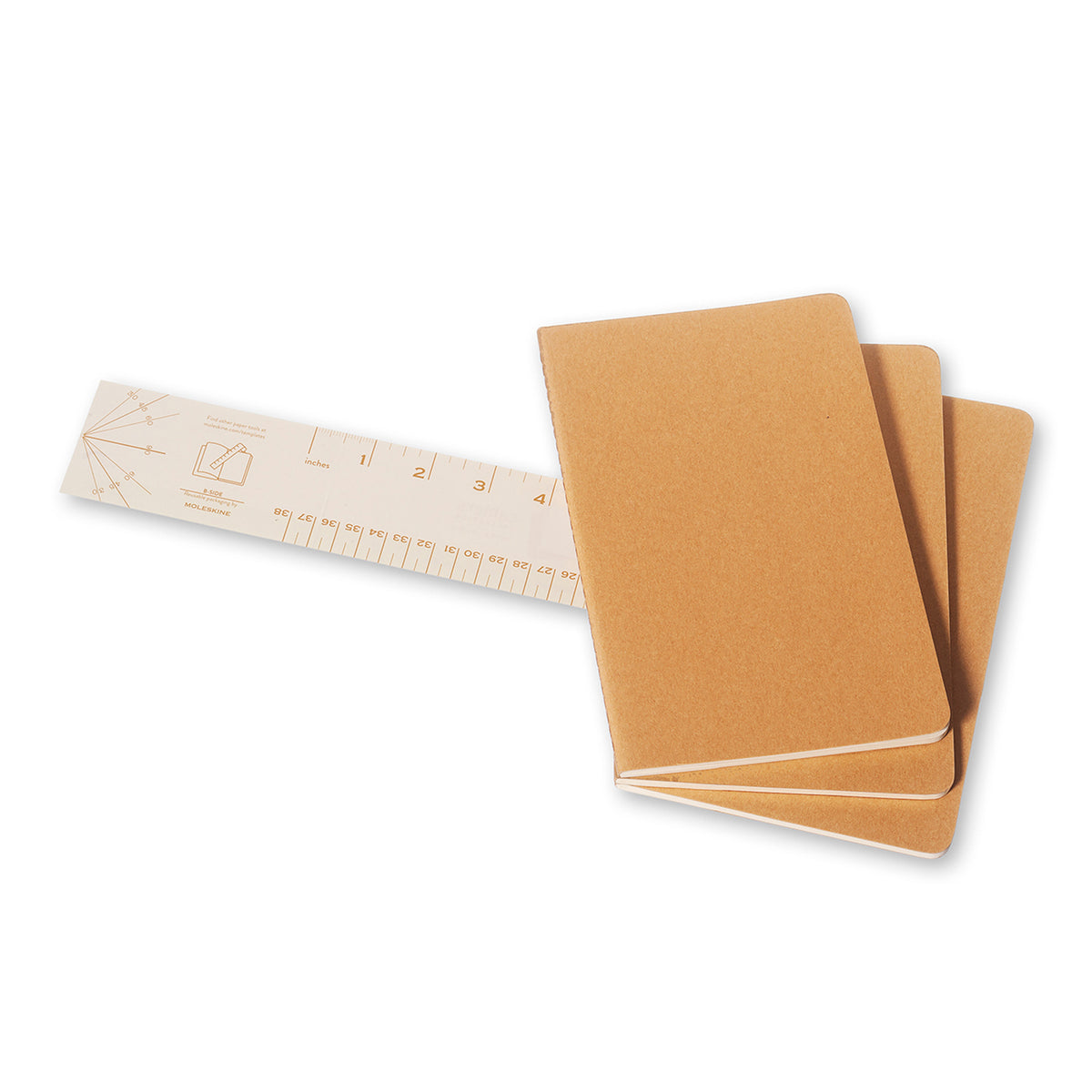 Moleskine - Cahier Notebook - Set of 3 - Plain - Large - Kraft