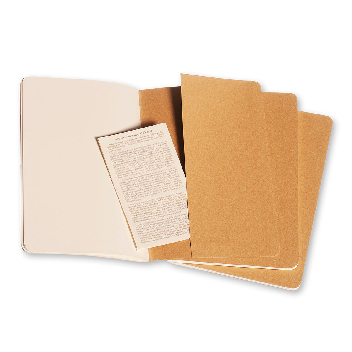 Moleskine - Cahier Notebook - Set of 3 - Plain - Large - Kraft