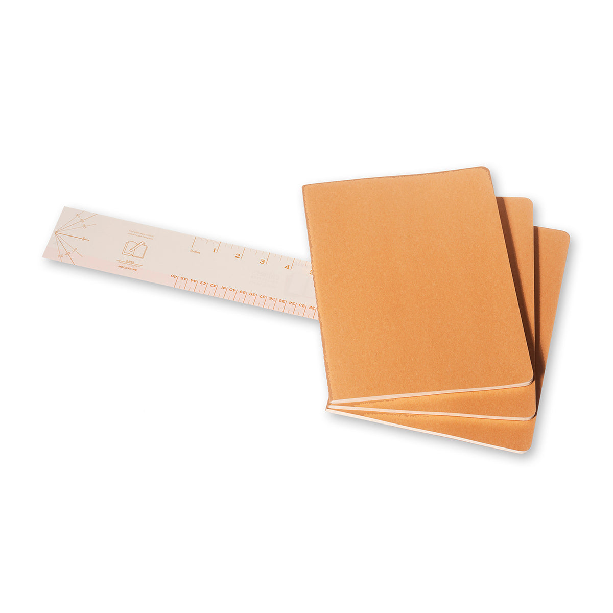 Moleskine - Cahier Notebook - Set of 3 - Ruled - Extra Large - Kraft